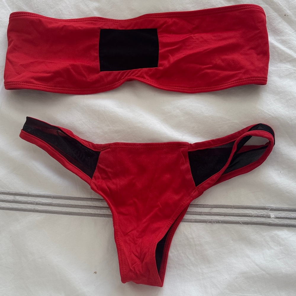Red and Black Bikini Set Coulbourne